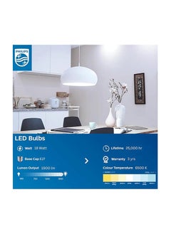 Philips LED Bulbs 18 Watt - White Lighting - 3 Pieces  - Image 3