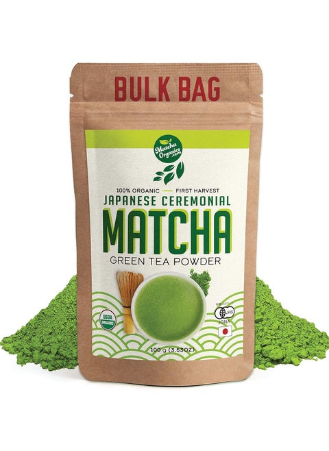 Premium Japanese Ceremonial Matcha Green Tea Powder - 1st Harvest HIGHEST Grade - USDA & JAS Organic - From Japan - Perfect for Starbucks Latte, Shake, Smoothies & Baking (3.53oz / 100g)