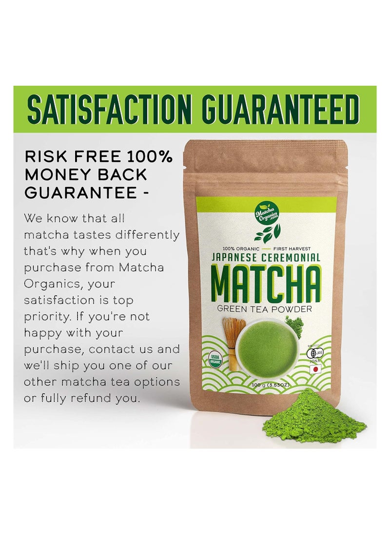 MATCHA Premium Japanese Ceremonial Matcha Green Tea Powder - 1st Harvest HIGHEST Grade - USDA & JAS Organic - From Japan - Perfect for Starbucks Latte, Shake, Smoothies & Baking (3.53oz / 100g)  - Image 5