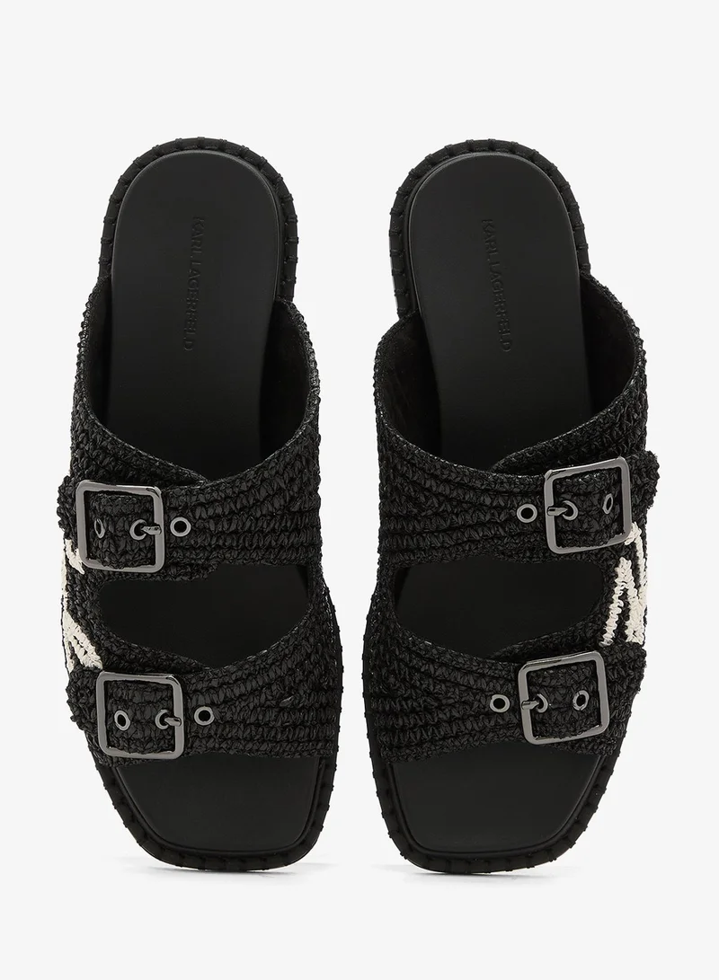 Karl Lagerfeld  Kleo Double Strap Slides for Women | Best Price UAE