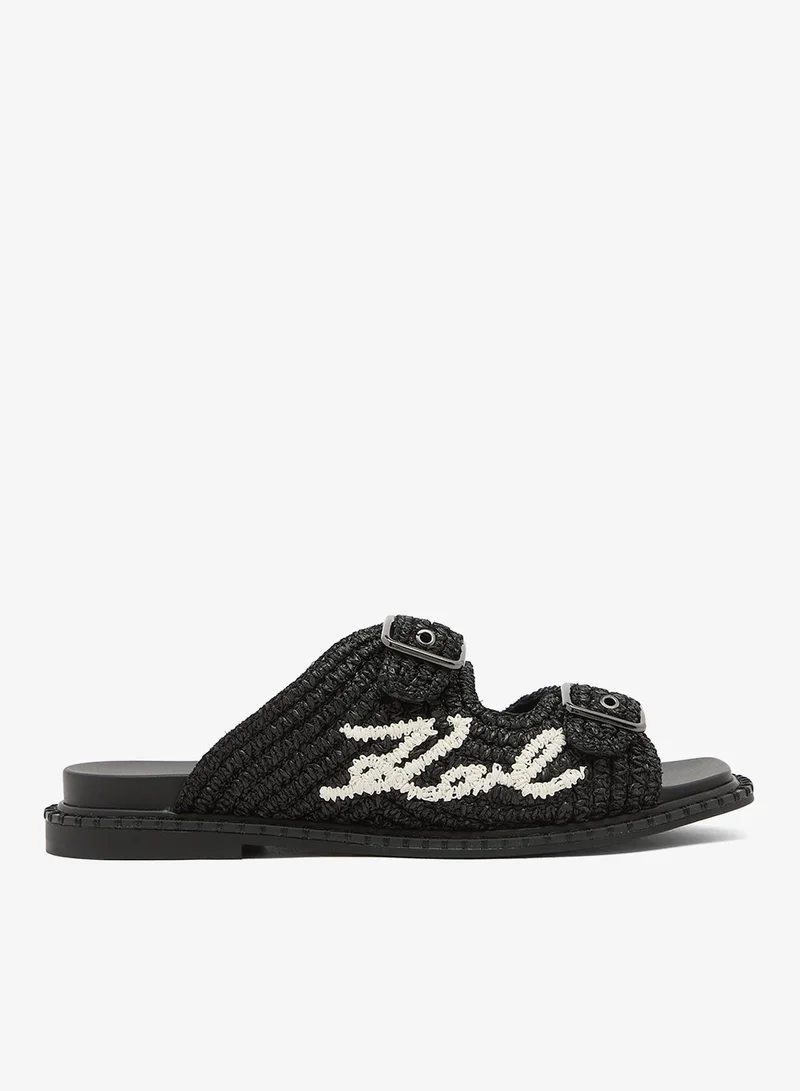 Karl Lagerfeld Kleo Double Strap Slides