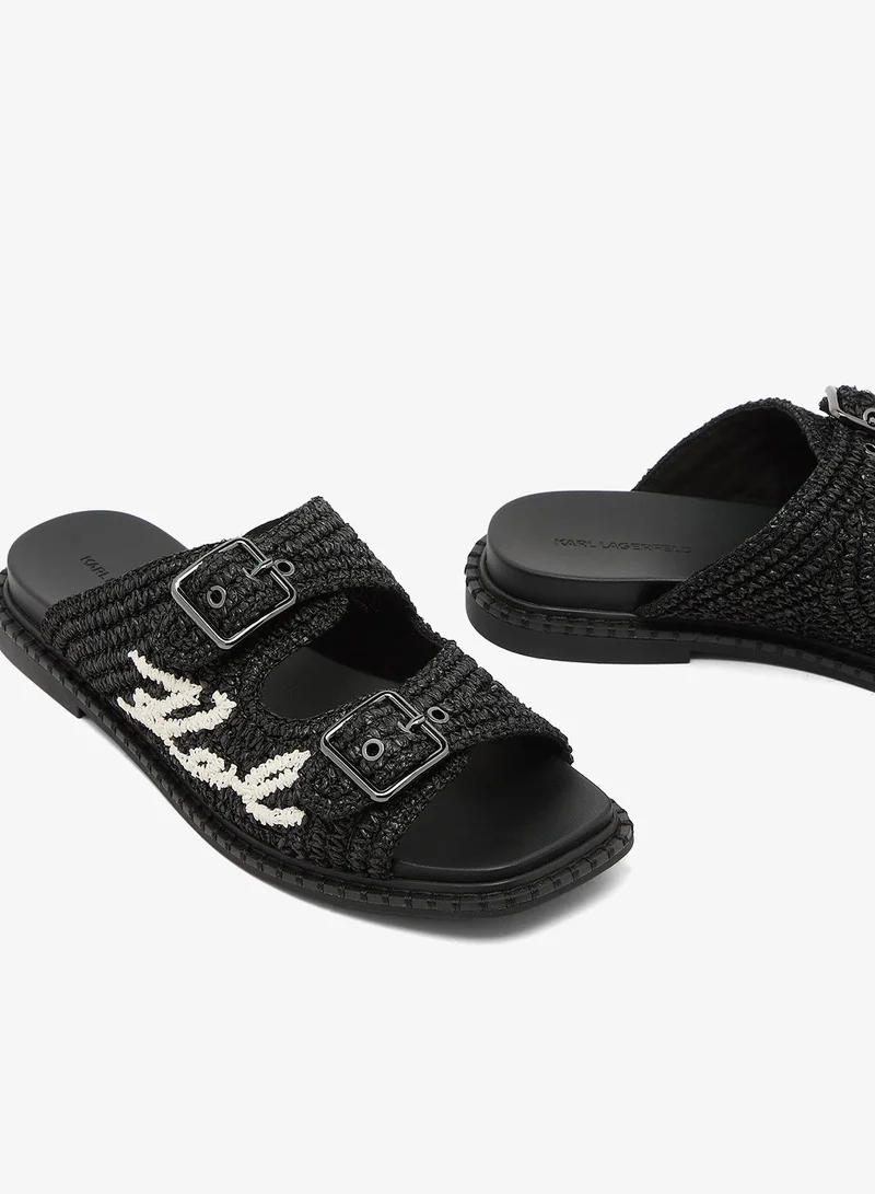 Karl Lagerfeld Kleo Double Strap Slides