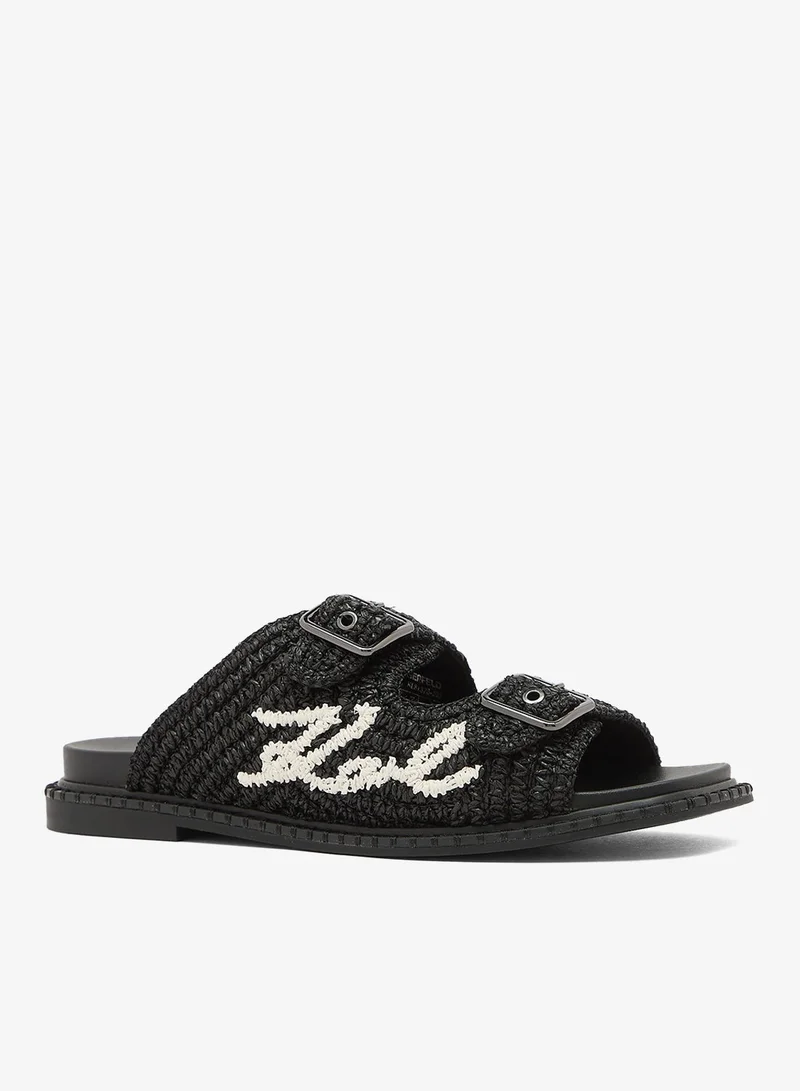 Karl Lagerfeld  Kleo Double Strap Slides for Women | Best Price UAE
