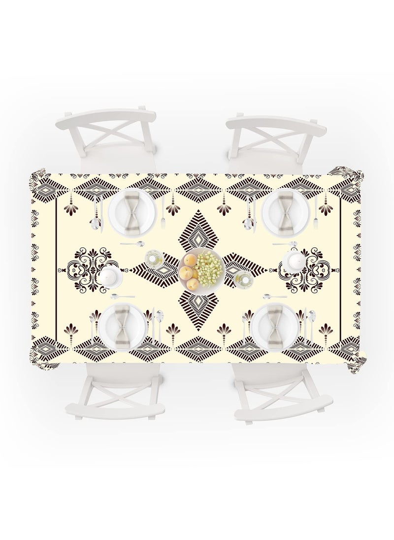 Pink Pari Pink Pari Printed Dining Table Cover, Tablecloth Kitchen Table Cloth Coffee Table Cover, Tablecloth for Dining Table Decorations Rectangular Designer Center Table Cover (40 x 60 inch) (Design-11)  - Image 1