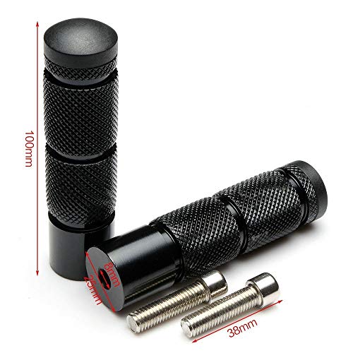 ONETEN CNC Universal Motorcycle Bicycle EBike Passenger Foot Pegs For Super73 Rearsets Rear Set Footrests M8 Footpeg Foot Rest Peg Pedals Electric Car Scooter Mini Bike Dirt Bike Go Kart Install Hole 8mm - Image 3