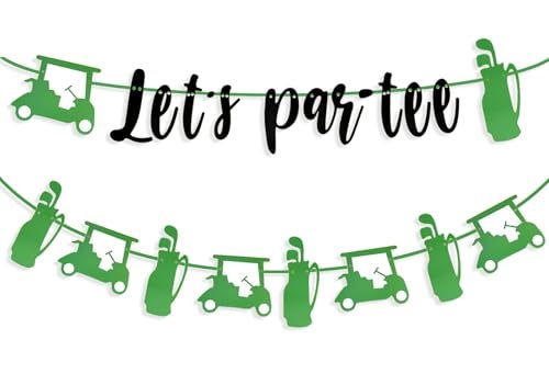 Ahzemepinyo Lets ParTee Banner Golf Themed Birthday Party Decorations Banner for Golf ParTee Time Birthday Baby Shower Decoration - Image 1