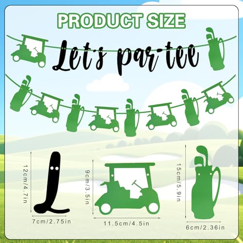 Ahzemepinyo Lets ParTee Banner Golf Themed Birthday Party Decorations Banner for Golf ParTee Time Birthday Baby Shower Decoration - Image 5