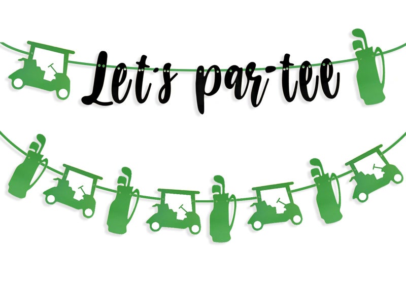 Ahzemepinyo Lets ParTee Banner Golf Themed Birthday Party Decorations Banner for Golf ParTee Time Birthday Baby Shower Decoration - Image 3
