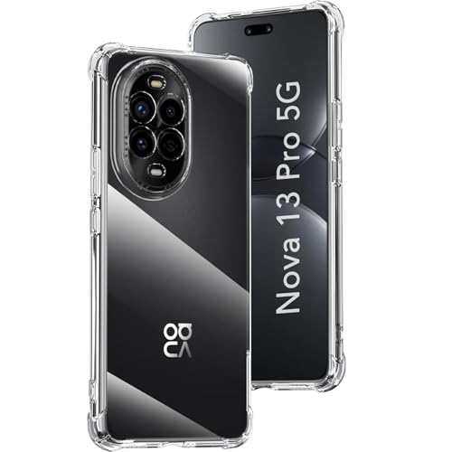 USTIYA Case for Huawei Nova 13 Pro Clear TPU Four Corners MilitaryGrade Protection Cover Transparent Soft funda - Image 1