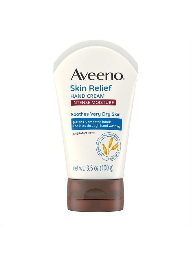 Aveeno كريم يد مرطب مكثف لتخفيف البشرة مع الشوفان المهدئ للبشرة الجافة والحساسة، ينعم ويرطب اليدين ويدوم حتى بعد غسل اليدين، خالي من العطور، 3.5 أونصة - Image 3