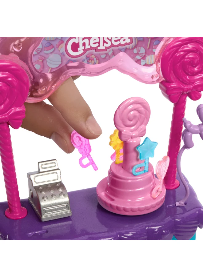 Barbie Barbie Chelsea Doll & Lollipop Stand Playset with Accessories, 10-Piece Toy Set from Barbie and Stacie to the Rescue movie