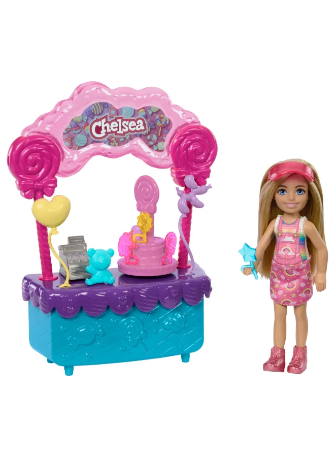 Barbie Barbie Chelsea Doll & Lollipop Stand Playset with Accessories, 10-Piece Toy Set from Barbie and Stacie to the Rescue movie