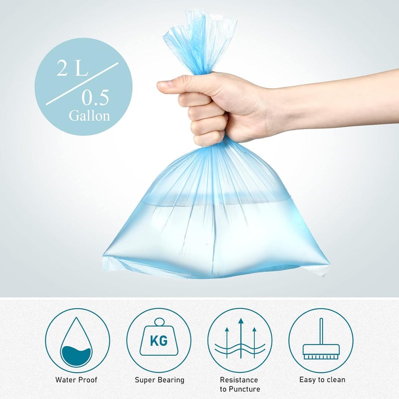 Epakh 240 عدداً من أكياس القمامة الصغيرة سعة 05 جالون أكياس قمامة صغيرة أكياس حيوانات أليفة قوية أكياس قمامة بطانات سلة المهملات للسيارة والمطبخ والمكتب وسطح المكتب وسلة المهملات الصغيرة 16 لفة بألوان مختلطة - Image 5