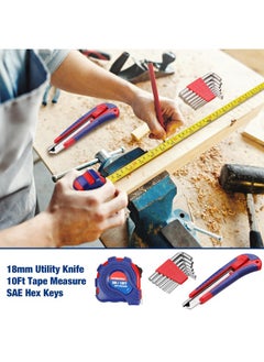 WORKPRO Home Tool Kit 100 Piece Kitchen Drawer Household Hand Tool Set With Easy Carrying Pouch  - Image 4