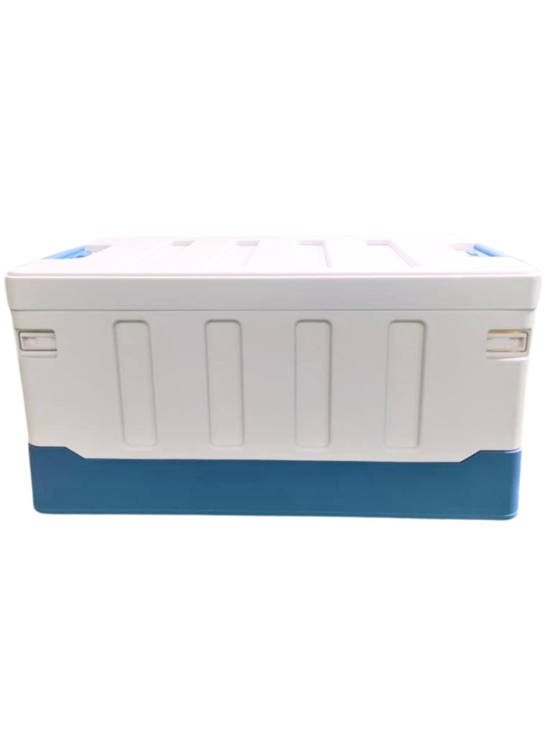 Manful Outdoor Camping Foldable Storage Box with Flat Lid 60L, Large Capacity (Yellow & Grey)  - Image 1