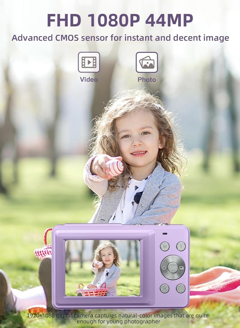 Digital Camera, Autofocus UHD 4K Vlogging Camera with 32GB Card, 44MP 16X Digital Zoom Digital Camera - Image 2