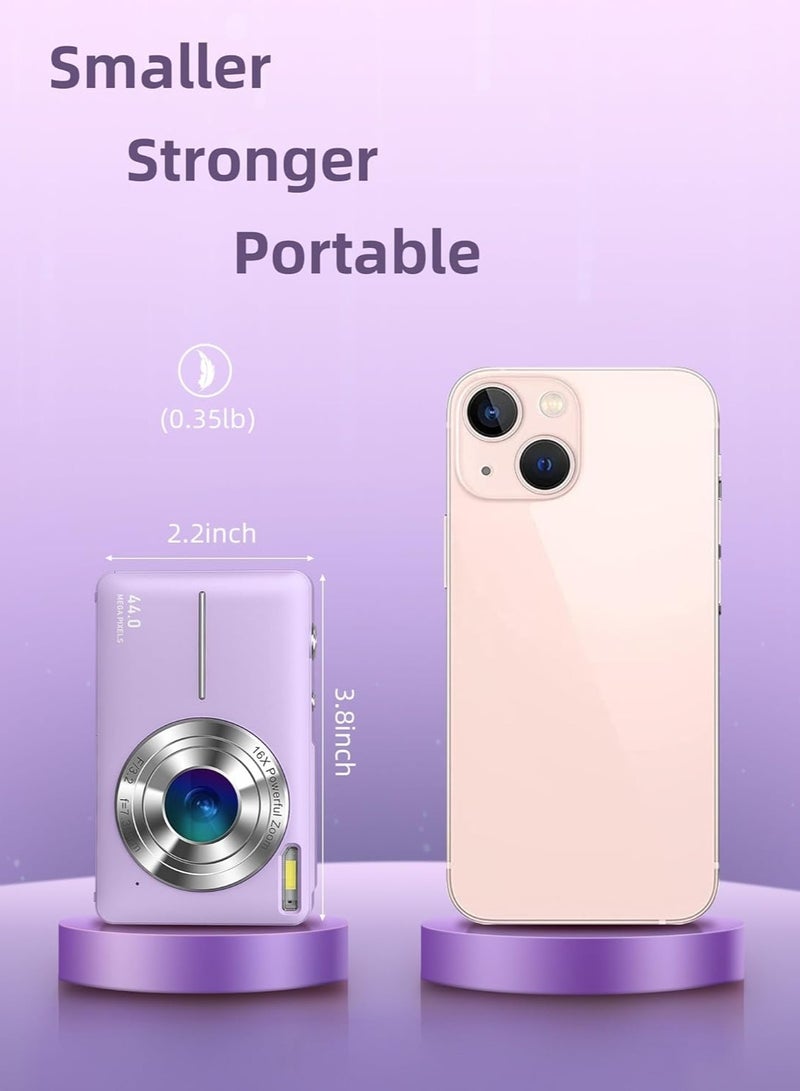 Digital Camera, Autofocus UHD 4K Vlogging Camera with 32GB Card, 44MP 16X Digital Zoom Digital Camera - Image 3