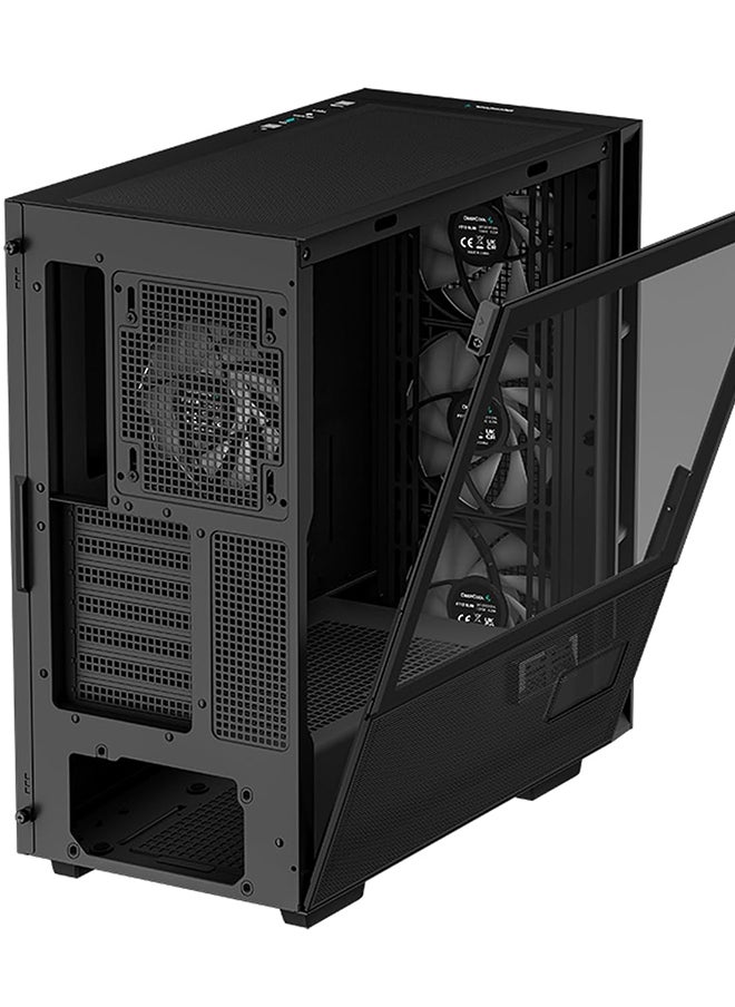 DEEPCOOL - DeepCool CH560 Digital ATX Airflow case, Dual Status Display, 3X Pre-Installed 140mm ARGB Fans, Hybrid Mesh/Tempered Glass Side Panel, Magnetic Top Mesh Filter, Type-C, USB 3.0, Black - Image 1