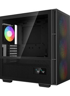 DEEPCOOL DeepCool CH560 Digital ATX Airflow case, Dual Status Display, 3X Pre-Installed 140mm ARGB Fans, Hybrid Mesh/Tempered Glass Side Panel, Magnetic Top Mesh Filter, Type-C, USB 3.0, Black  - Image 2