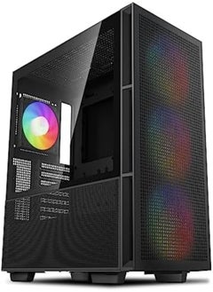 DEEPCOOL DeepCool CH560 Digital ATX Airflow case, Dual Status Display, 3X Pre-Installed 140mm ARGB Fans, Hybrid Mesh/Tempered Glass Side Panel, Magnetic Top Mesh Filter, Type-C, USB 3.0, Black  - Image 1