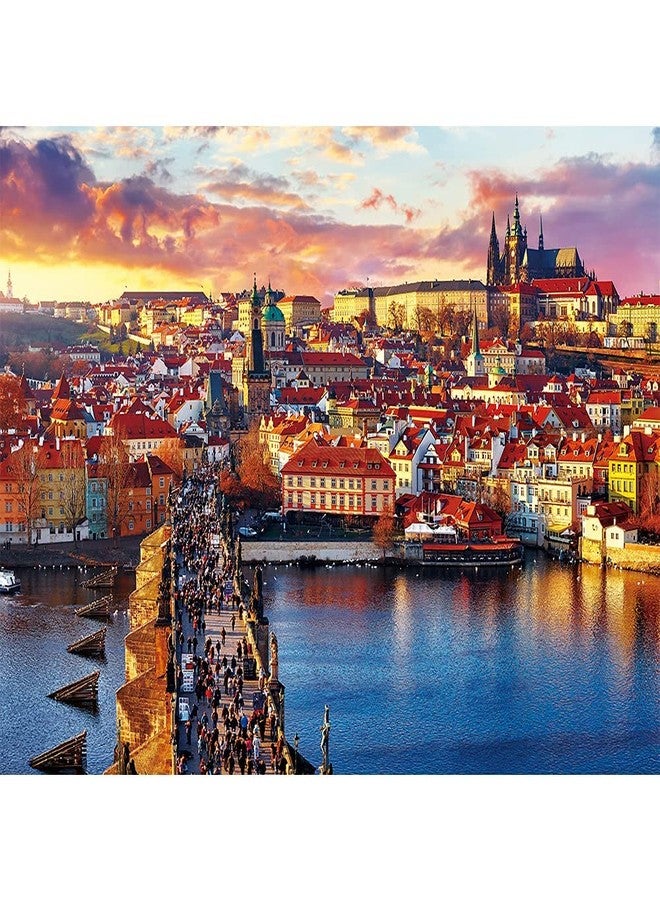 MaxRenard Game 1000 Pieces Jigsaw Puzzle Prague Castle Landscape Toy - Image 3