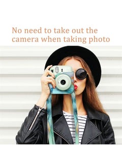 Fintie Protective Case for Fujifilm Instax Mini 12 Instant Camera - Premium Vegan Leather Bag Cover with Removable Adjustable Strap, Emerald Marble  - Image 4