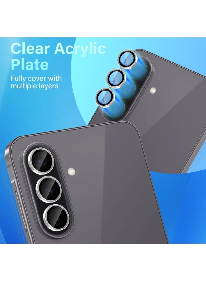 Camera protector for Samsung Galaxy A37 / A57 5G made of tempered glass, single anti-scratch ring made of metal lens, full camera coverage (silver) - Image 4
