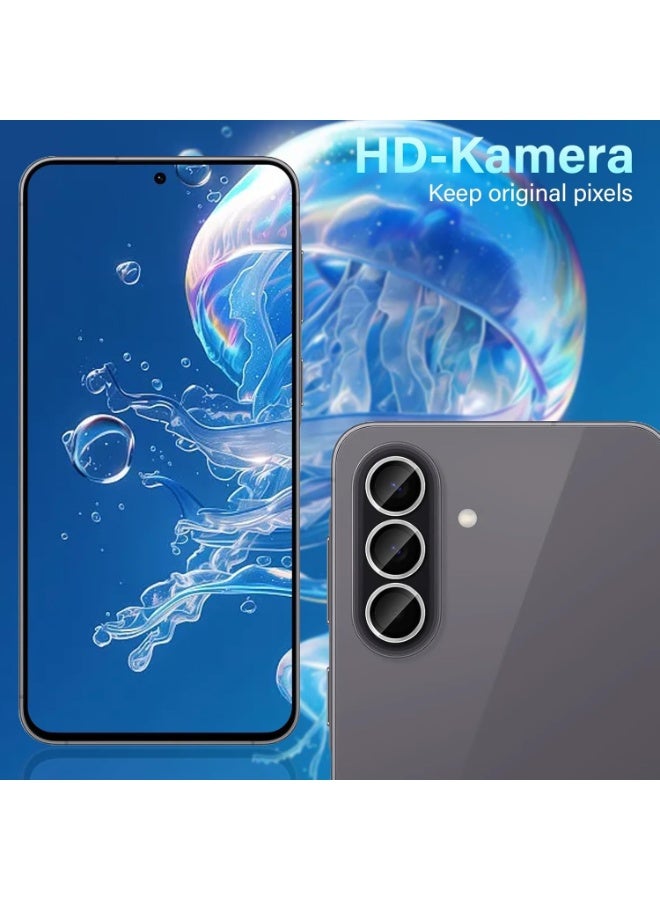 Camera protector for Samsung Galaxy A37 / A57 5G made of tempered glass, single anti-scratch ring made of metal lens, full camera coverage (silver) - Image 5