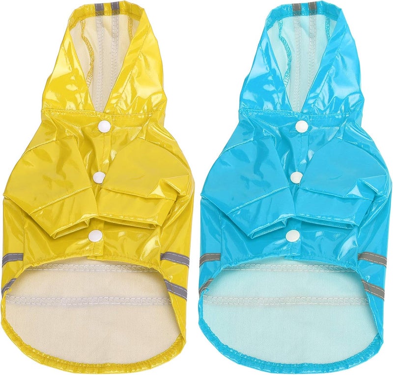 Dog Raincoat Waterproof, Hooded Rainwear with Reflective Stripe, 2pcs Set - Breathable Comfort, Secure Fit, Ideal for All Seasons (XL) - Image 1