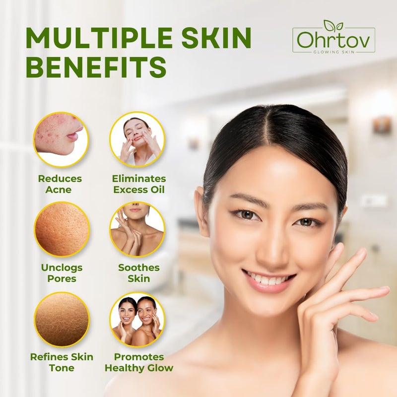 Ohrtov صابون الكبريت بار غسول وجه وجسم الكبريت لعلاج حب الشباب مقشر وجه الكبريت يمتص الزيت الزائد يقلل من ظهور البثور ينظف البشرة صابون طبيعي لحب الشباب للعناية بالبشرة 5 أونصات مصنوع في الولايات المتحدة الأمريكية - Image 2