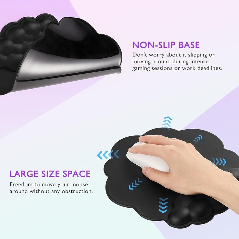 ALMEKAQUZ { "titleAr": "وسادة معصم الكيبورد والفأرة ALMEKAQUZ Cloud Wrist Rest - راحة لمعصميك ويديك، مناسبة للمكتب المنزلي، الألعاب، اللابتوب، وأجهزة Mac، مع وسادة فأرة مبطنة بإسفنج ذاكري مريح" "detailsAr": "✅️【تصميم فريد ومبتكر】: وسادة معصم الك - Image 4