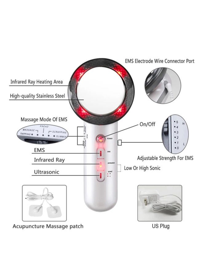 NIBEMINENT 3-In-1 Body Slimming Massager White/Grey - Image 4