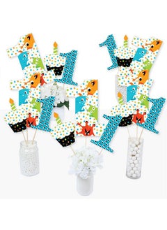 1St Birthday Monster Bash Little Monster First Birthday Party Centerpiece Sticks Table Toppers Set Of 15