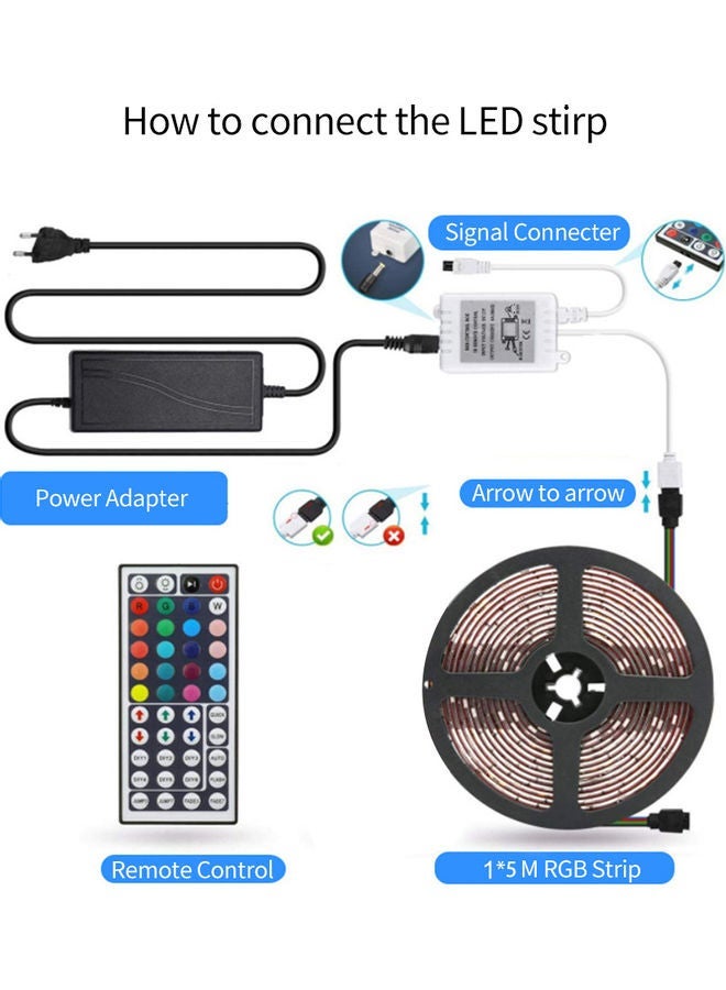 NIBEMINENT Bluetooth APP Controlled LED Strip Lights Multicolour - Image 2