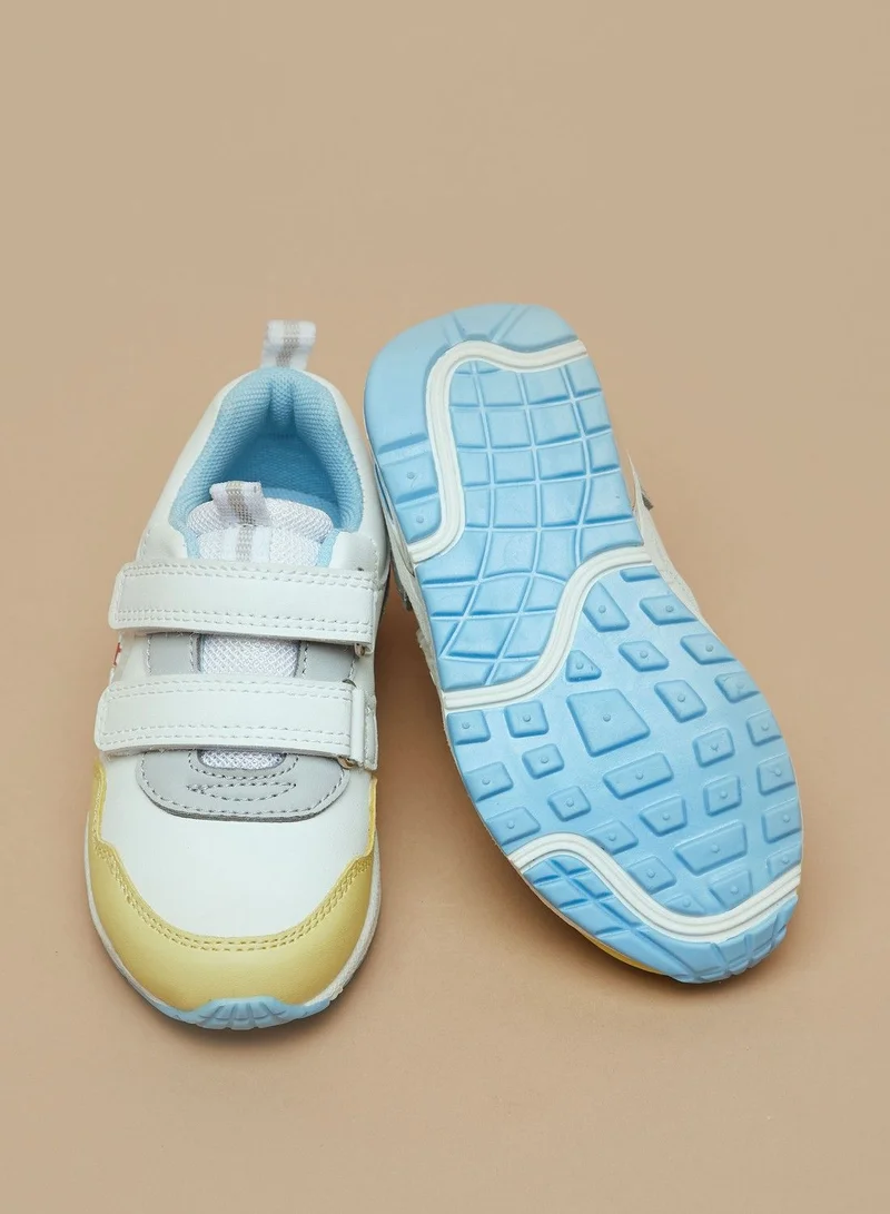 Lee Cooper Boys' Panel Detail Sneakers with Hook and Loop Closure