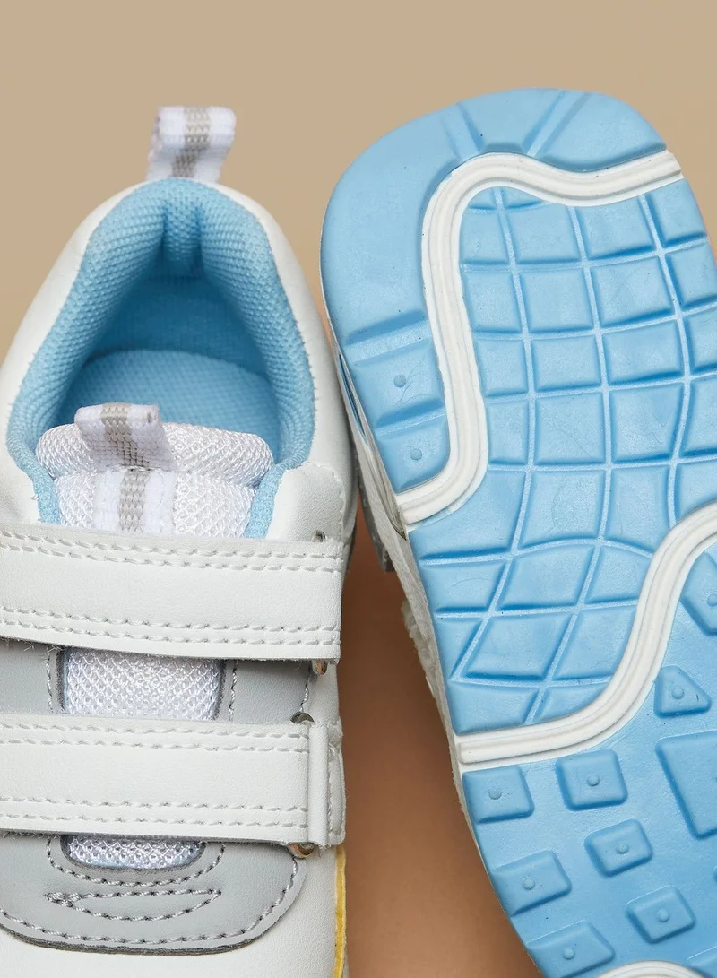 Lee Cooper Boys' Panel Detail Sneakers with Hook and Loop Closure