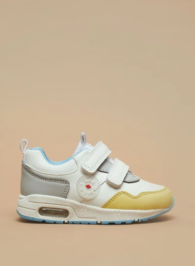 Lee Cooper Boys' Panel Detail Sneakers with Hook and Loop Closure