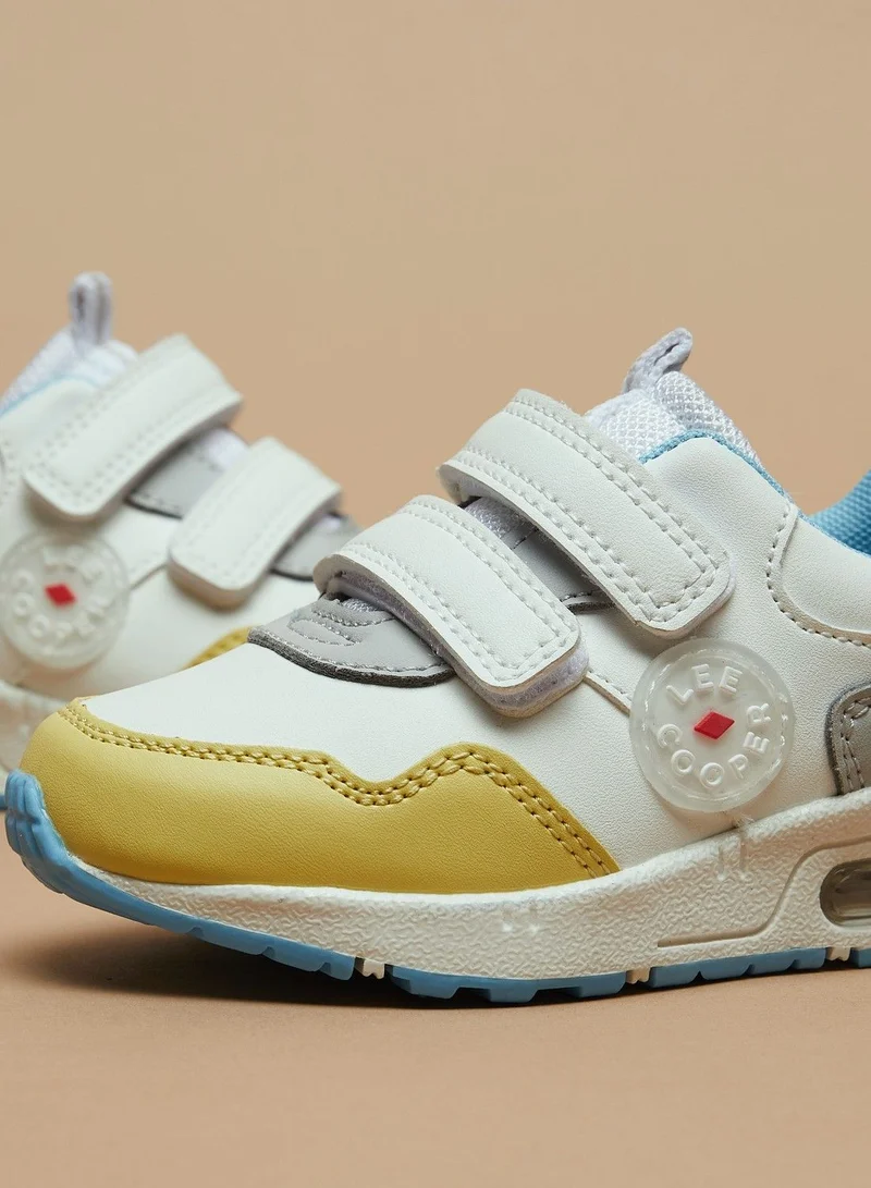 Lee Cooper Boys' Panel Detail Sneakers with Hook and Loop Closure