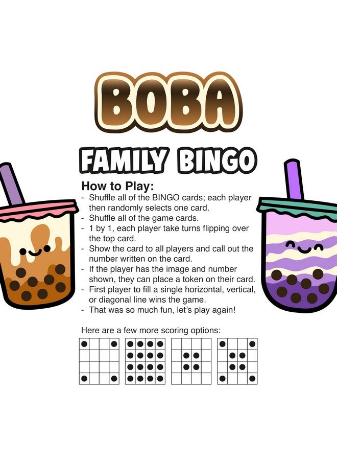 AQUARIUS - Boba Bingo Family Bingo Game - Image 3