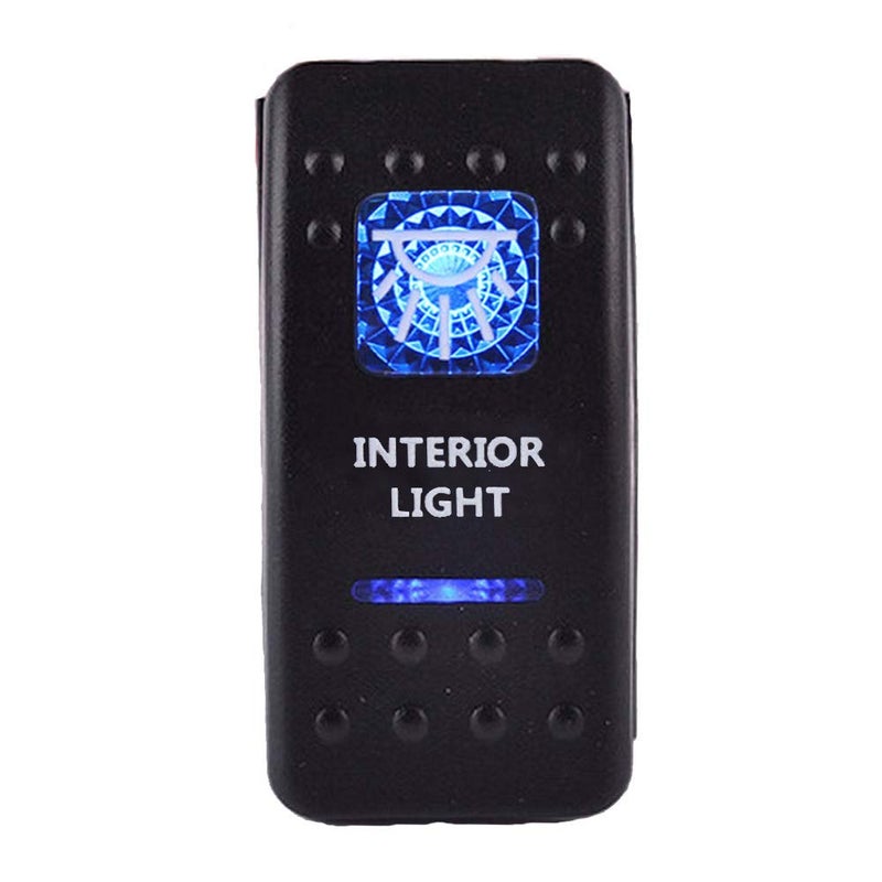 ESUPPORT 12V 20A Blue LED Interior Light Switch - Image 1