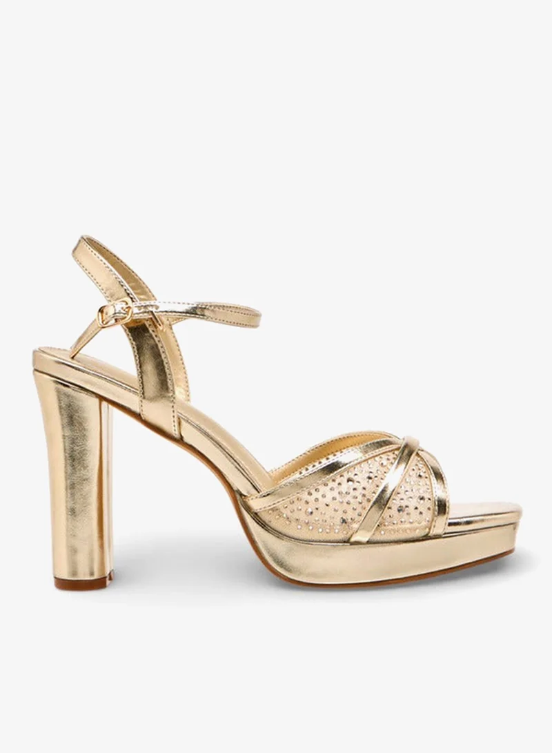 Women Block Heel Ankle Strap Sandals Ramadan Collection