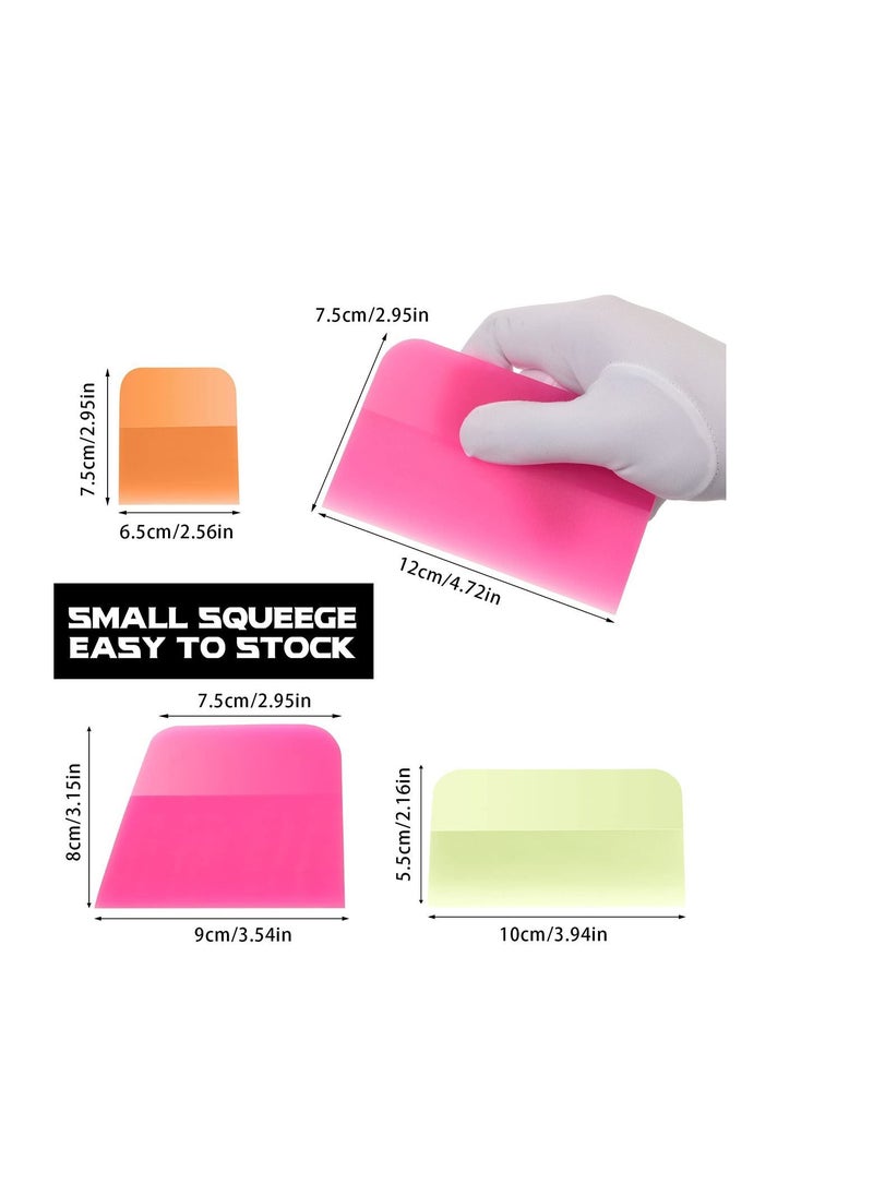Y&D 4 Pcs PPF Squeegee Soft Silicone Rubber Scraper, Anti Scratch TPU Coating Scraper for Car Vinyl Paint Protection Film Installation, Wrap and Window Tint Windshield Glass Cleaning Kit, Sizes  - Image 2