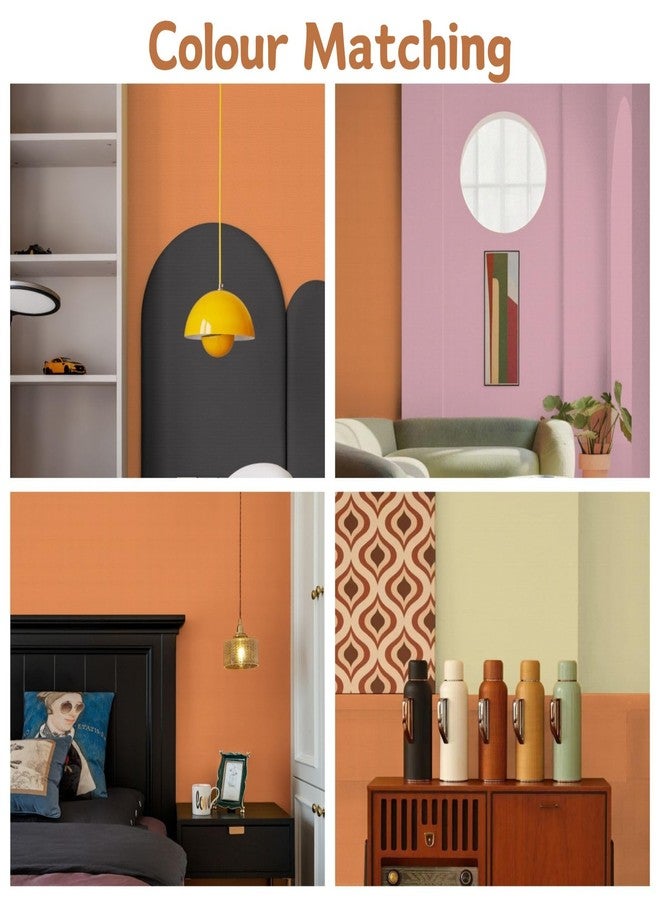 Abyssaly Orange Wallpaper, 15.7x118in, Thickened Vinyl, Self Adhesive - Image 5