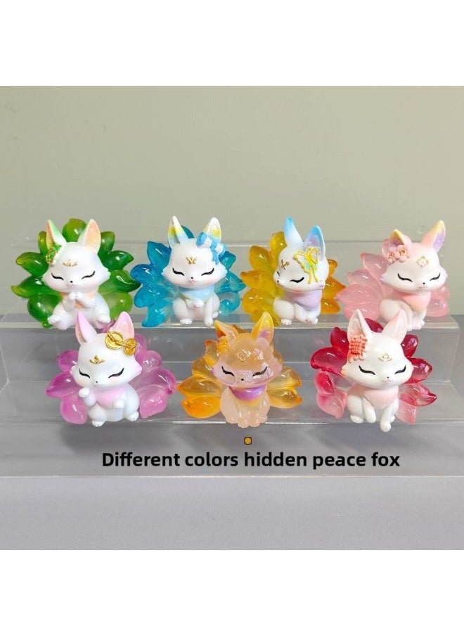 Genuine Shanhai Nine-tailed Fox Second Generation Blind Box Internet Red Children's Toy Girl's Birthday Gift Dismantling Busy And Boys' Tide-Color:A Random Blind Box Of The Second Generation Of The Nine-tailed Fox From Shanhai-Specification:Standard