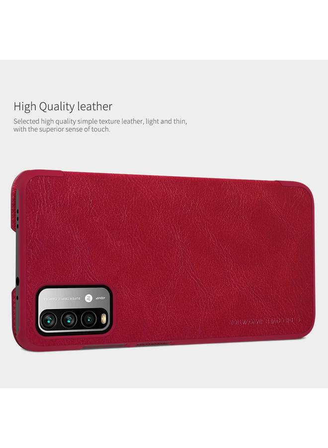 Nillkin Case For Xiaomi Redmi Note 9 4G / 9 Power QIN Series Crazy Horse Texture Horizontal Flip Leather Case with Card Slot - Image 4