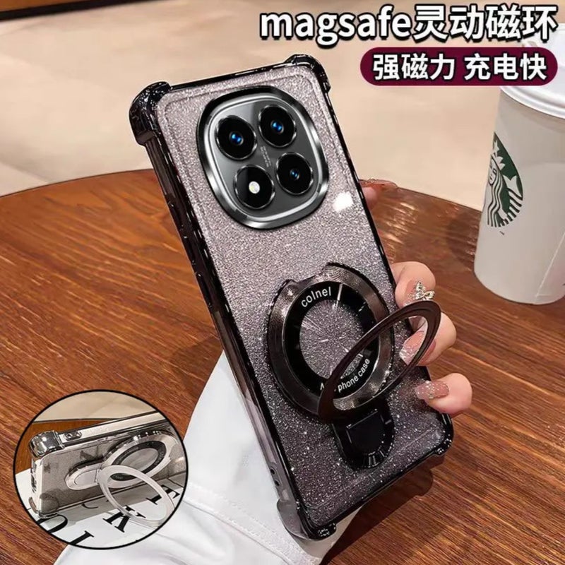 غطاء واقي لـ Redmi Note 10 Pro باللون أزرق بوظيفة حامل مع حماية من السقوط وحامل قائم مع مقاوم للصدمات مع تغطية كاملة للاستخدام الداخلي للرحلات اليومية للاستخدام اليومي - Image 1