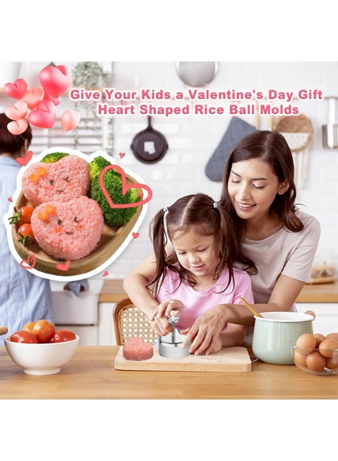 Heart-Shaped Onigiri and Spam Musubi Mold - Stainless Steel Rice Ball Mold - Valentine's Day Gifts for Kids - Image 2
