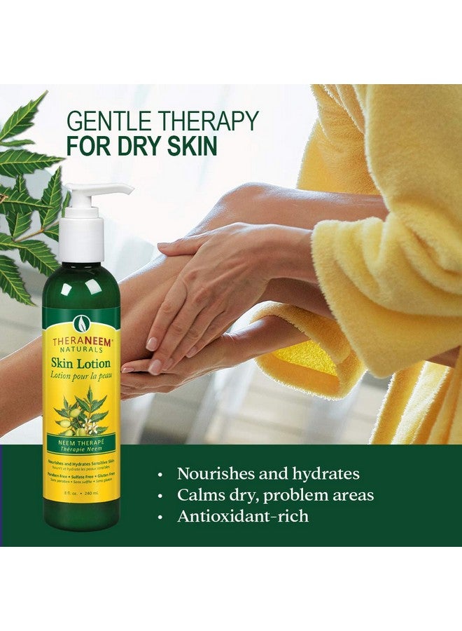 ثيرا نيم لوشن ثيرا نيم ثيرابي للبشرة | يُهدئ ويُغذي ويُرطب البشرة الجافة والحساسة بزيت النيم العضوي، نباتي، ٨ أونصات (٨ أونصات) - Image 2