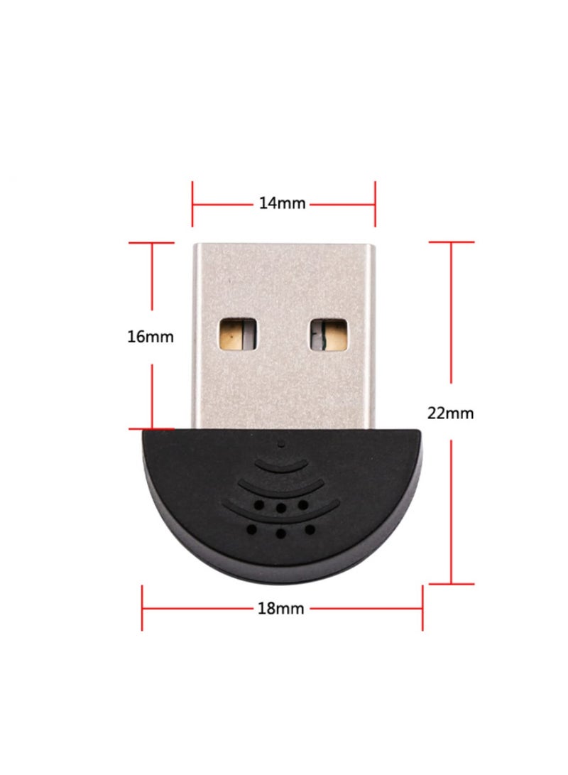 erorex Mini USB 2.0 Microphone MIC Audio Adapter Portable Studio Speech Driver Free for Laptop/Notebook/PC/MSN/Skype  - Image 2