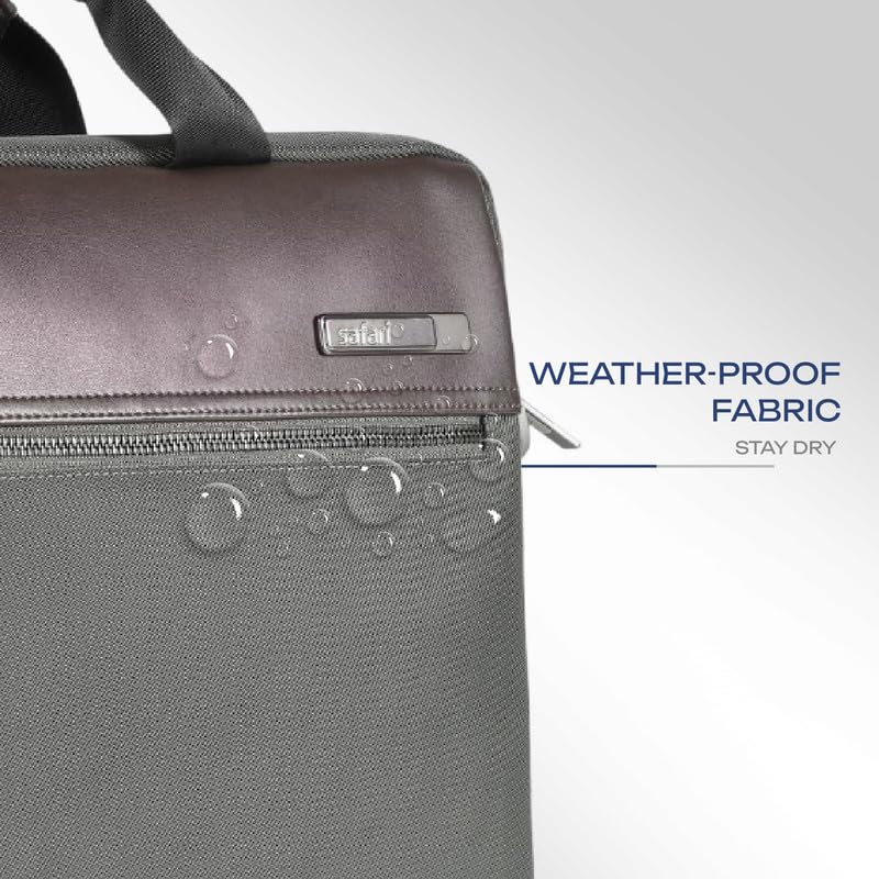 Safari Select Crest Laptop Messanger Bag With Tablet Compartment, Adjustable Shoulder Strap,Fits 14 inch/15.6 inch laptop Compatible, Office Bag Men and Women, Sling Bag, Grey - Image 4